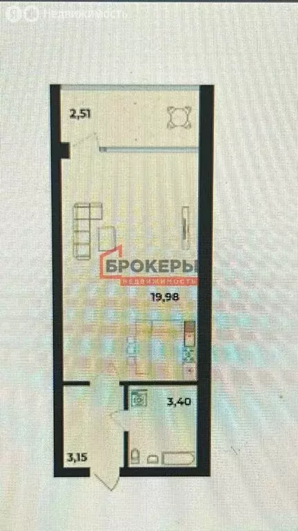 Квартира-студия: Севастополь, ул. Парковая, 13 (30 м) - Фото 1