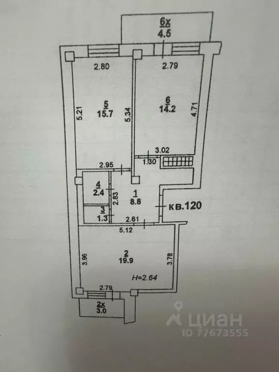 3-к кв. Ростовская область, Ростов-на-Дону Извилистая ул., 11 (70.0 м) - Фото 1