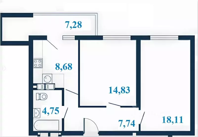 2-к кв. Волгоградская область, Волгоград ул. Клары Цеткин, 1А (57.75 ... - Фото 1