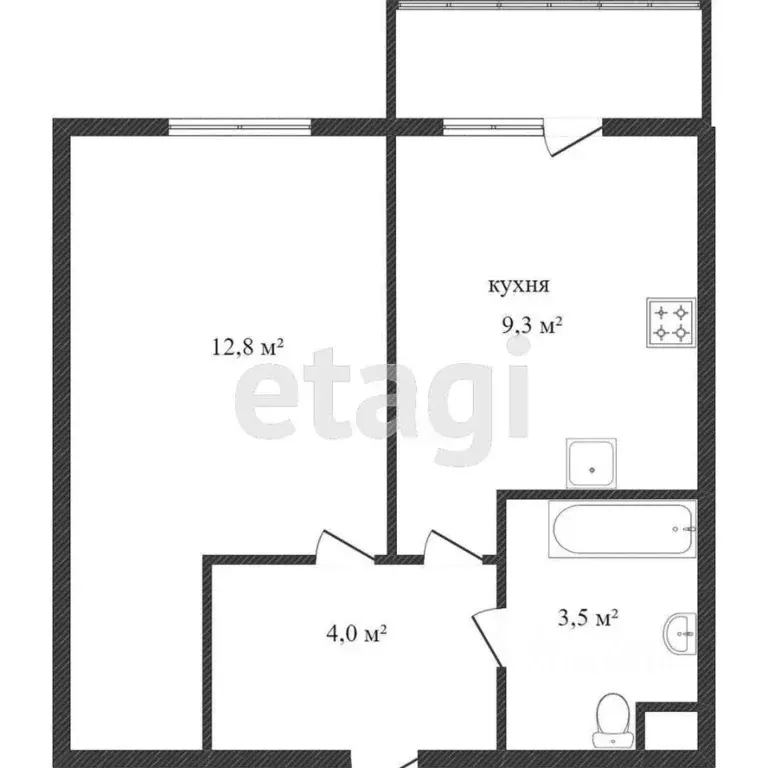 1-к кв. Краснодарский край, Краснодар ул. Гидростроителей, 62к2 (41.4 ... - Фото 1