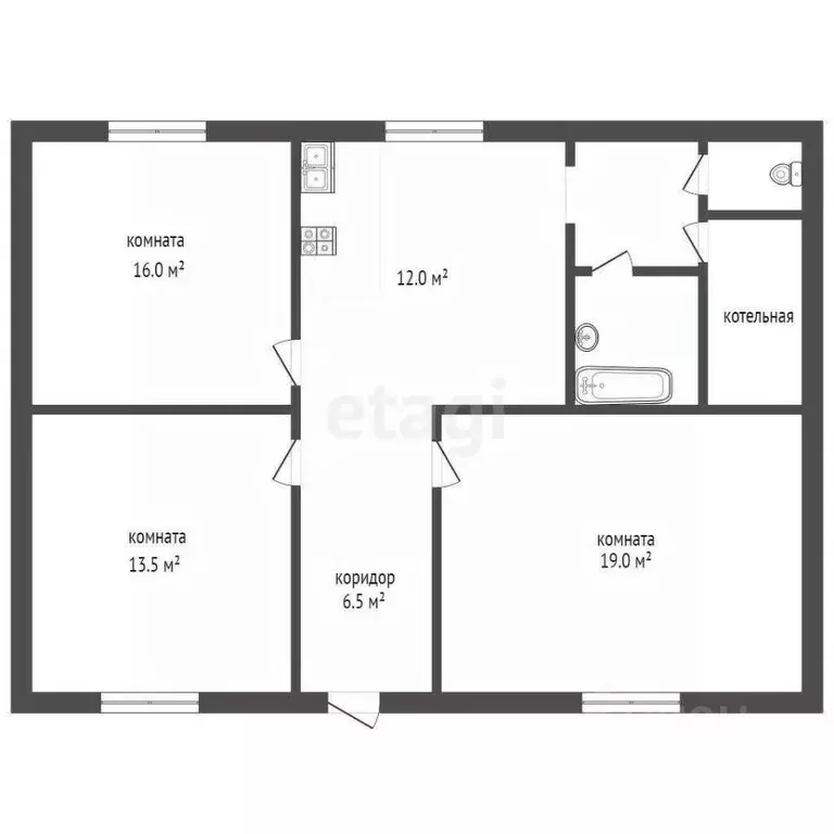 Дом в Вологодская область, д. Дудинское 2 (75 м) - Фото 1