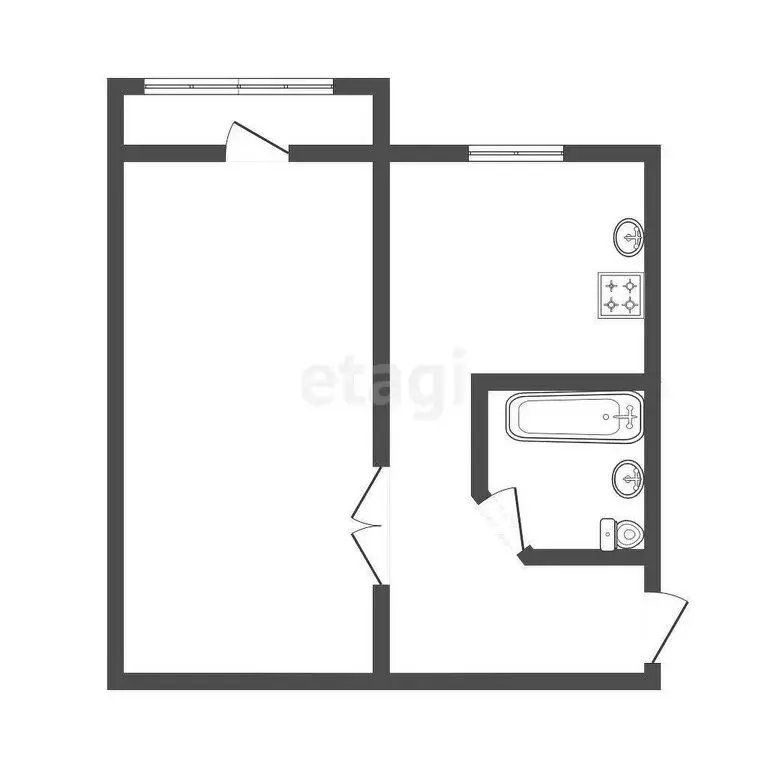 1-комнатная квартира: Тула, улица Демонстрации, 19 (30 м) - Фото 0