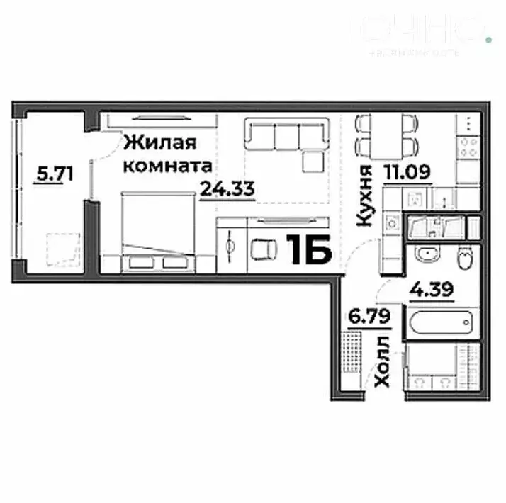 Квартира-студия: Пенза, улица Лозицкой, 1А (49.46 м) - Фото 0