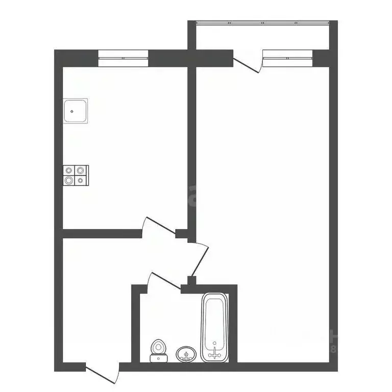 2-к кв. Тульская область, Тула ул. Пряничная, 4 (31.9 м) - Фото 2