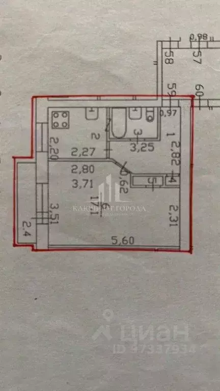 1-к кв. Санкт-Петербург ул. Седова, 23 (31.2 м) - Фото 2