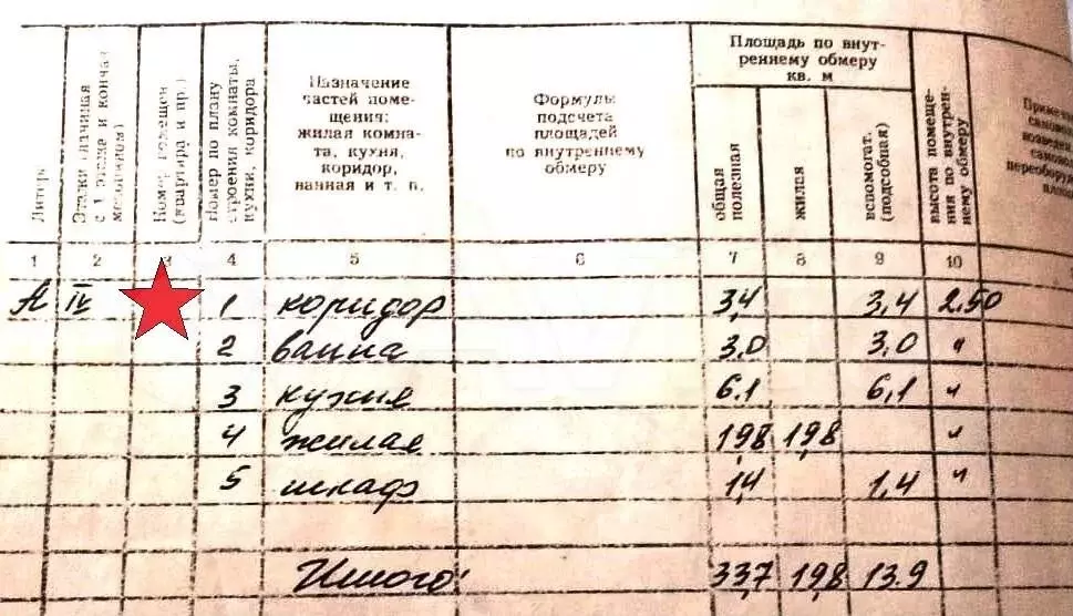 1-к. квартира, 33,7 м, 4/4 эт. - Фото 1