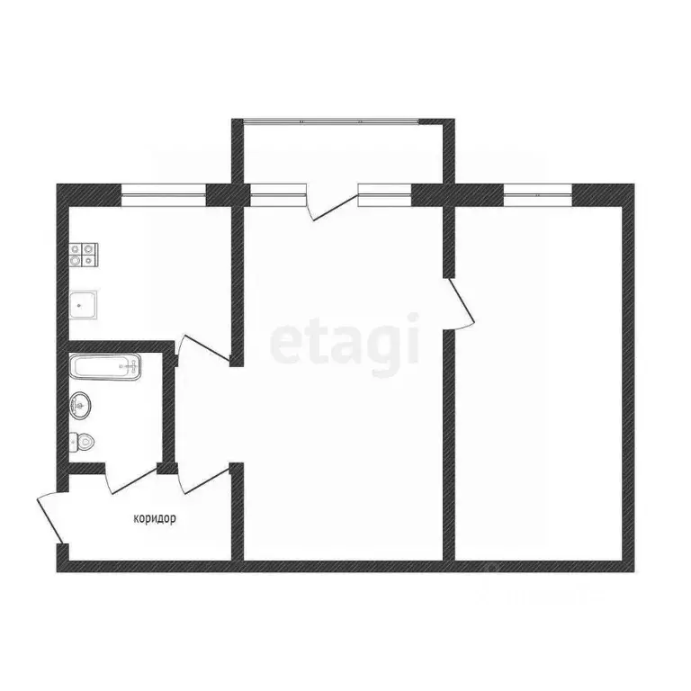 2-к кв. Белгородская область, Белгород Садовая ул., 65 (45.0 м) - Фото 0