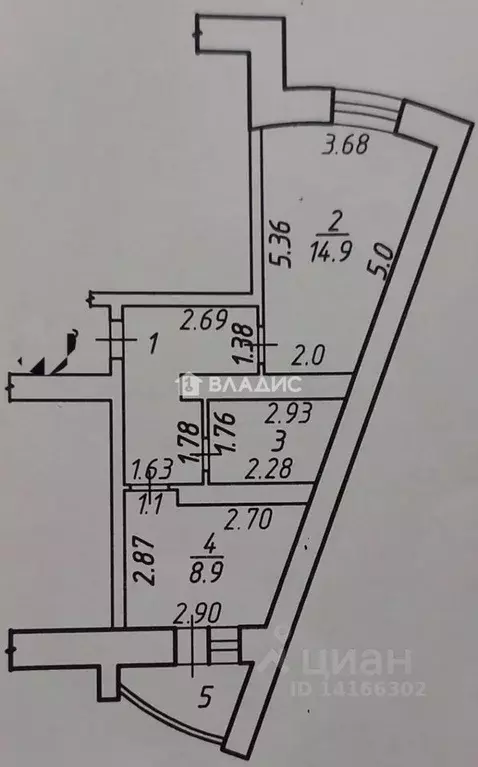 1-к кв. Белгородская область, Белгород ул. Макаренко, 30 (35.6 м) - Фото 2
