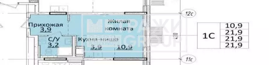 Студия Московская область, Мытищи пер. 1-й Стрелковый, 5 (22.0 м) - Фото 2