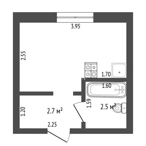 Квартира-студия: Тюмень, улица Бабарынка, 65 (14.5 м) - Фото 1