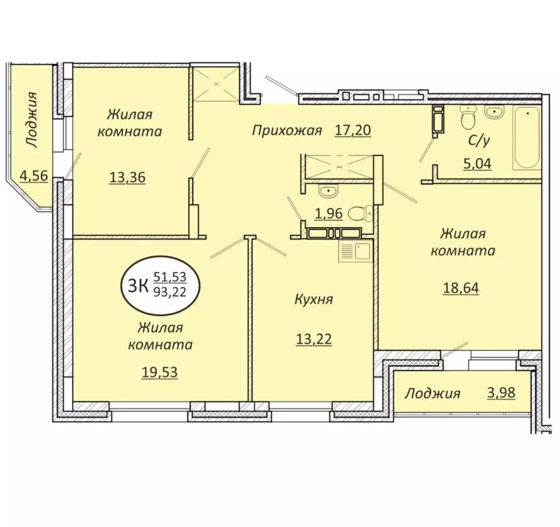 Продаётся 3-к квартира, 93 м - Фото 0