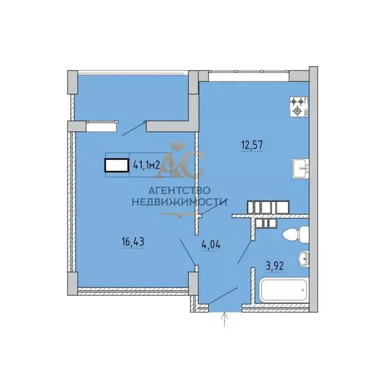1-комнатная квартира: Феодосия, улица Грина, 43 (41 м) - Фото 1