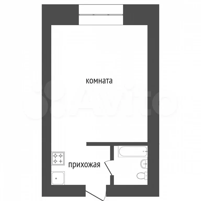 Квартира-студия, 20,8 м, 3/3 эт. - Фото 0