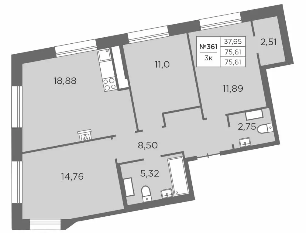 3-комнатная квартира: Санкт-Петербург, набережная реки Карповки, 31к1 ... - Фото 1