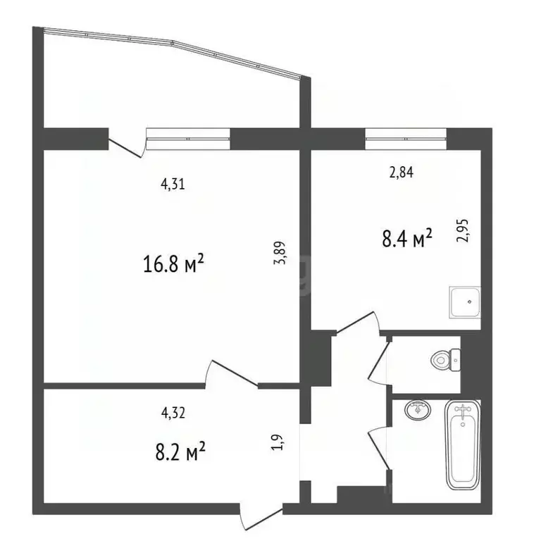 1-к кв. Красноярский край, Красноярск Северный проезд, 12 (40.1 м) - Фото 1