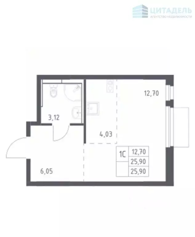 Студия Московская область, Люберцы Зенино ЖК Самолет мкр, проезд ... - Фото 2