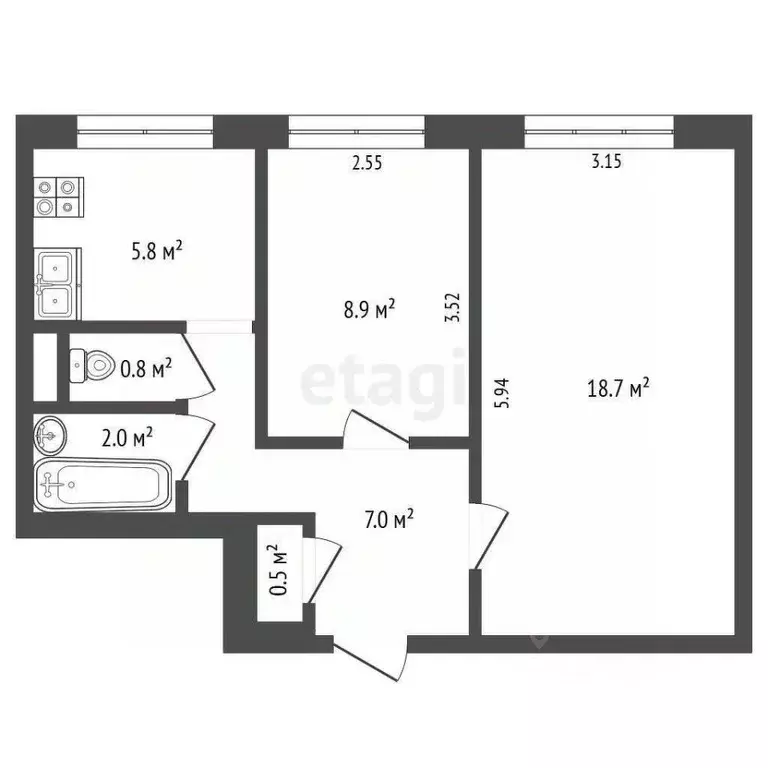 2-к кв. Москва Ореховый бул., 51 (43.7 м) - Фото 1