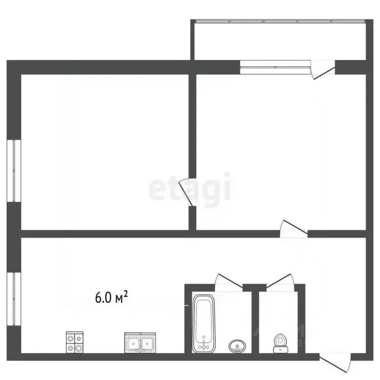 2-к кв. Саратовская область, Балашов Нефтяная ул., 46 (40.0 м) - Фото 1