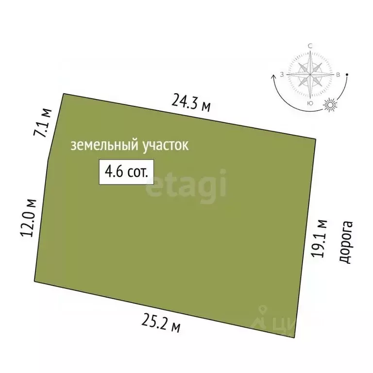 Участок в Алтайский край, Барнаул Аграрный проезд, 40 (5.0 сот.) - Фото 2