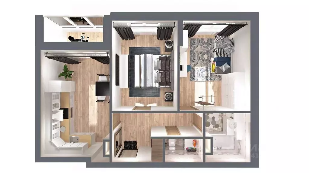 2-к кв. Владимирская область, Владимир Веризино мкр, Веризино лайф ... - Фото 2