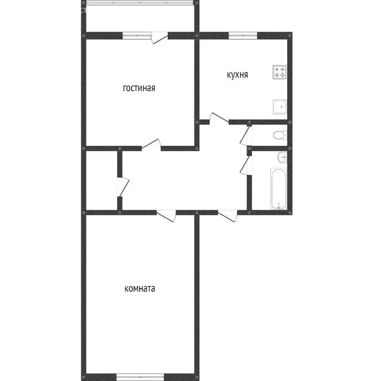 2-комнатная квартира: микрорайон Зелёный, 1 (51 м) - Фото 1