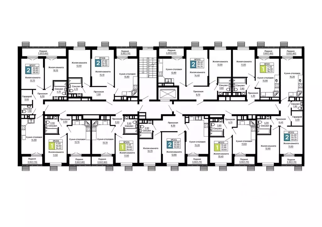 2-к кв. Адыгея, Тахтамукайский район, Яблоновский пгт  (59.2 м) - Фото 2