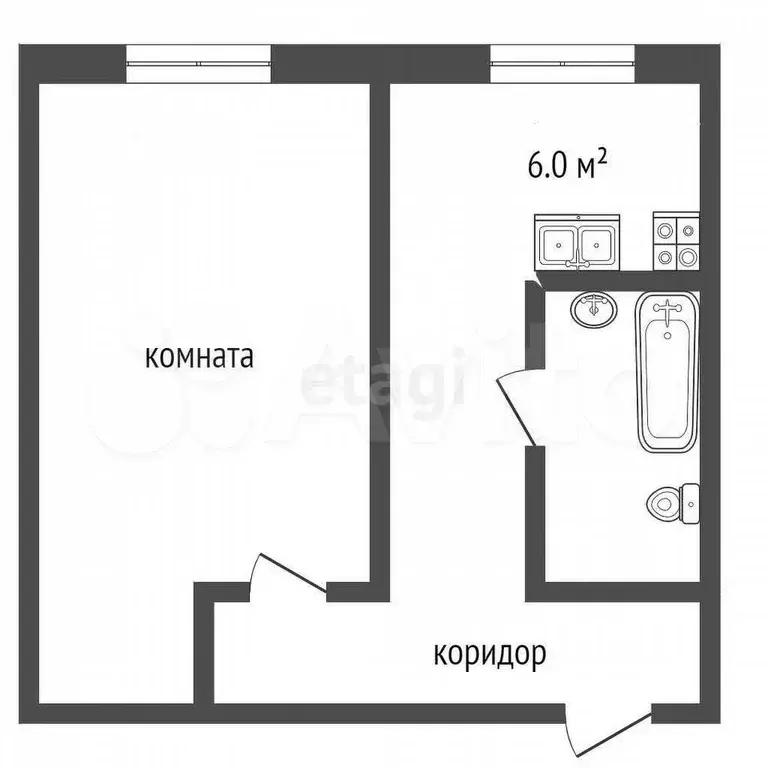 1-к. квартира, 33,2 м, 2/9 эт. - Фото 0