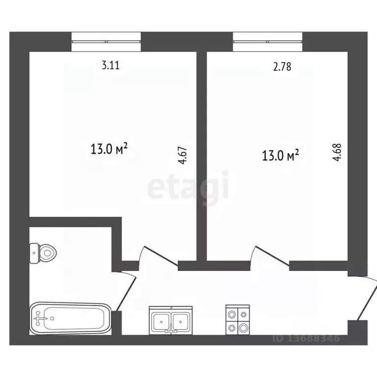 Комната Хабаровский край, Комсомольск-на-Амуре просп. Ленина, 74к3 ... - Фото 2