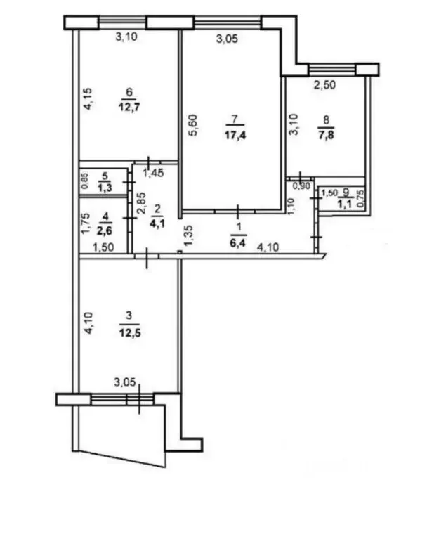 3-к кв. Оренбургская область, Оренбург просп. Дзержинского, 40 (65.9 ... - Фото 1