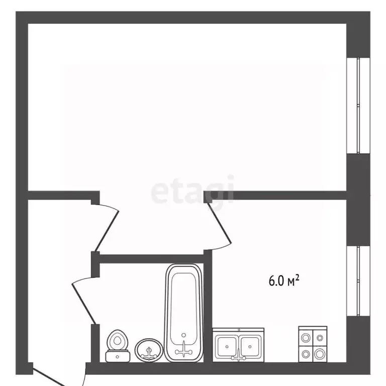1-к кв. Алтайский край, Барнаул Деповская ул., 12 (30.6 м) - Фото 2