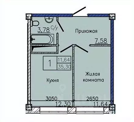 1-к кв. Ставропольский край, Пятигорск ул. Ермолова, 28А (36.49 м) - Фото 1