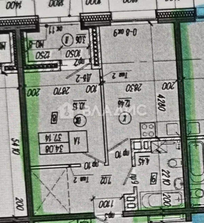 2-к кв. Иркутская область, Иркутск ул. Ивана Доронина, 7/1 (37.0 м) - Фото 2