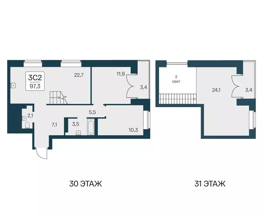 3-комнатная квартира: Новосибирск, ЖК Расцветай на Красном (97.3 м) - Фото 0