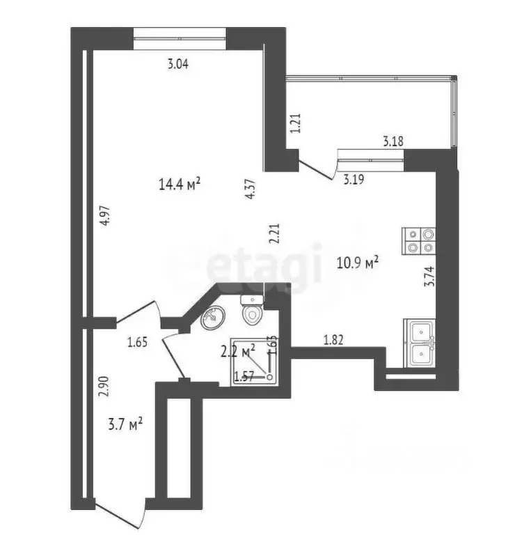1-к кв. Удмуртия, Ижевск ул. Ленина, 93 (30.0 м) - Фото 1
