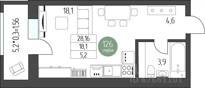 Студия Краснодарский край, Темрюкский район, Тамань ст-ца ул. Карла ... - Фото 1
