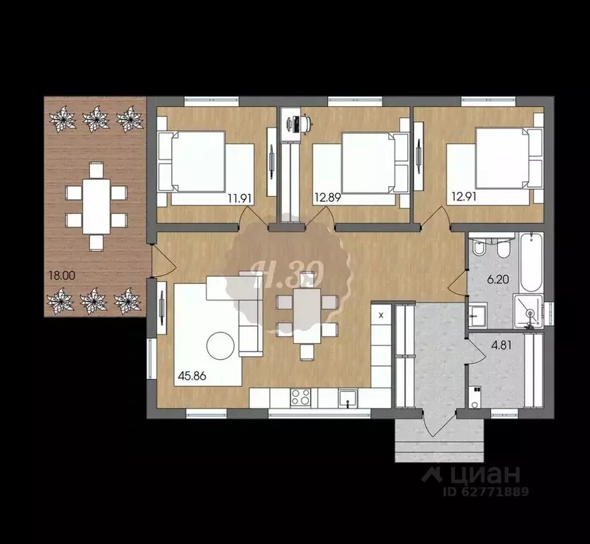 Дом в Калининградская область, Гурьевский муниципальный округ, пос. ... - Фото 2