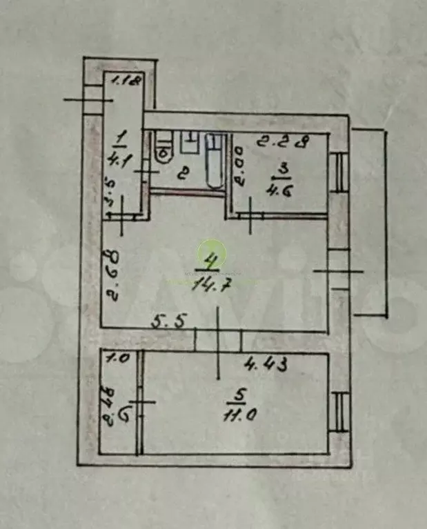 2-к кв. Крым, Симферополь просп. Кирова, 18/3 (41.2 м) - Фото 0