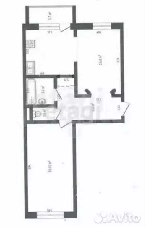 2-к. квартира, 54 м, 5/9 эт. - Фото 0