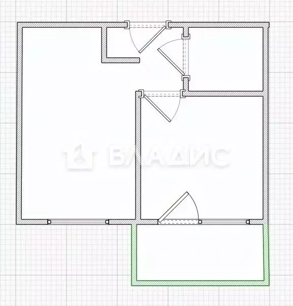 1-к кв. Пензенская область, Пензенский район, Засечный сельсовет, с. ... - Фото 1