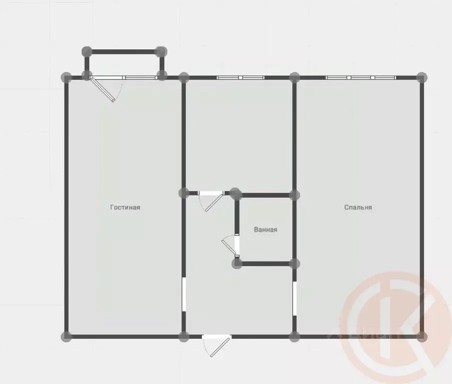 2-к кв. Крым, Евпатория ул. Некрасова, 63 (44.0 м) - Фото 1