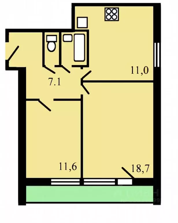 2-к кв. Москва Саянская ул., 10 (51.0 м) - Фото 2