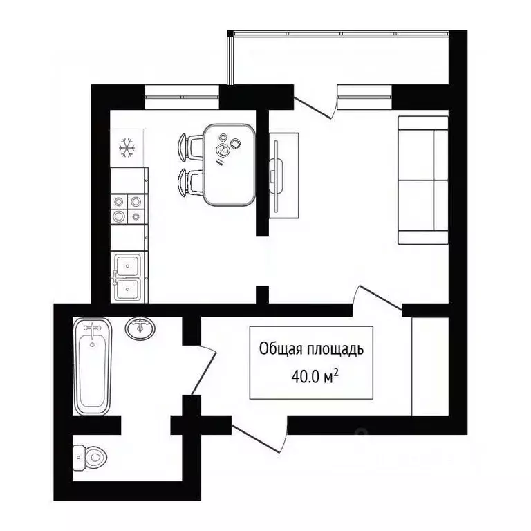 1-к кв. Алтай, Майминский район, с. Майма ул. Ленина (40.0 м) - Фото 2