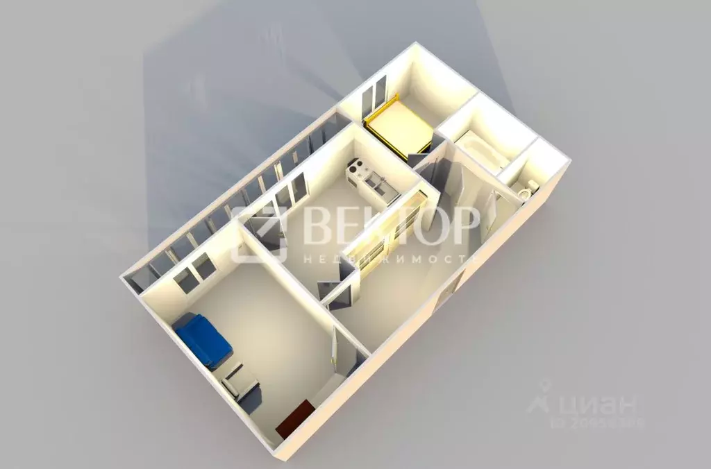 2-к кв. Ярославская область, Ярославль ул. Нефтяников, 27 (50.7 м) - Фото 2