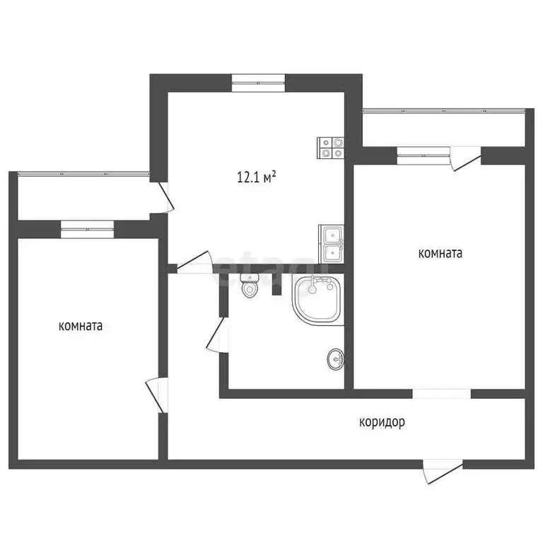 2-комнатная квартира: Чита, Петровская улица, 28 (80.2 м) - Фото 0