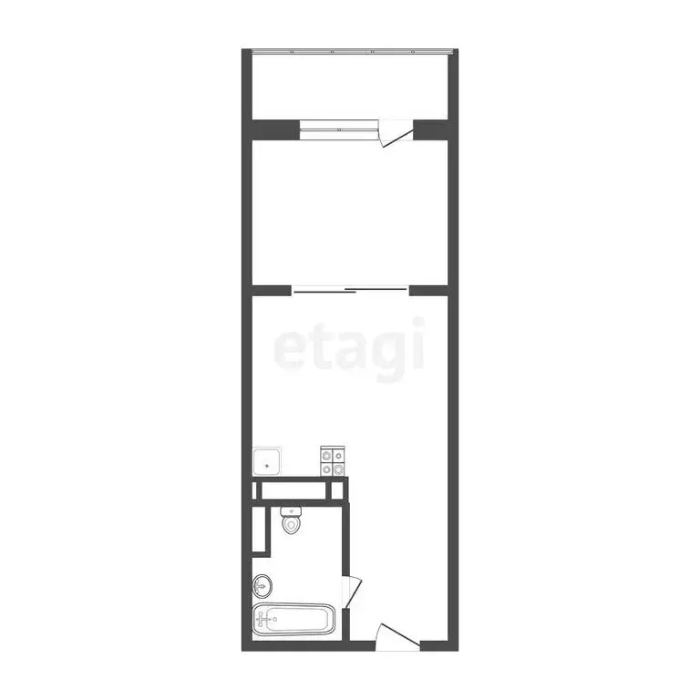 Квартира-студия: деревня Целеево, улица Пятиречье, 4А (32.2 м) - Фото 1