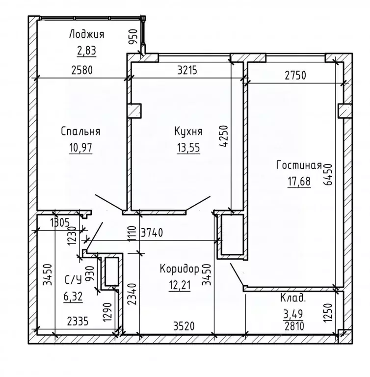 2-к кв. Кабардино-Балкария, Нальчик Эльбрусская ул. (69.0 м) - Фото 1