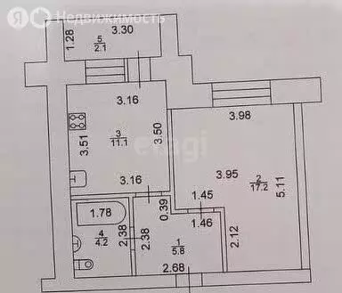 1-комнатная квартира: Зеленодольск, проспект Строителей, 18А (38.3 м) - Фото 1