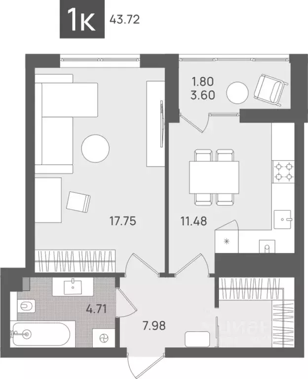 1-к кв. Калининградская область, Светлогорск Лесная Сказка жилой ... - Фото 0