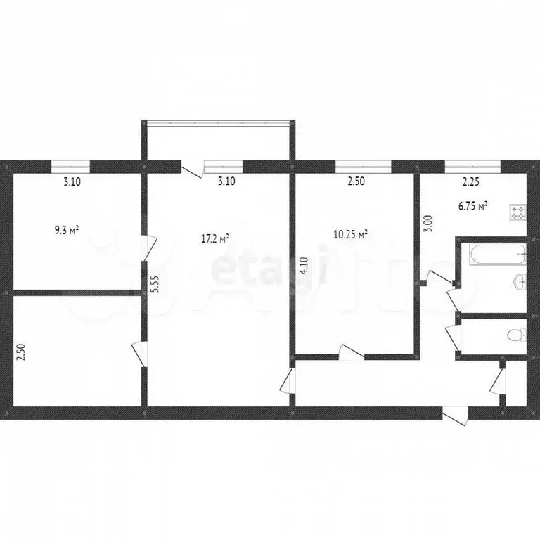 4-к. квартира, 61 м, 5/5 эт. - Фото 0