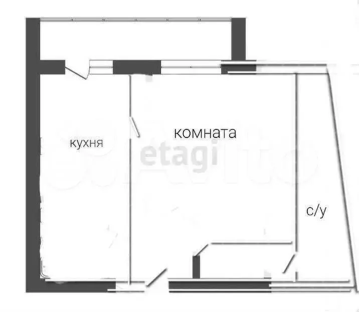 1-к. квартира, 49,9 м, 4/10 эт. - Фото 0